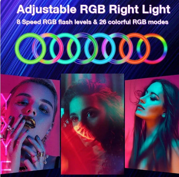 RGB Ring Light Lamp Ring Round With Remote Control For Smartphone Mobile Led Video Light Ring Make YouTube Photographic Lighting.